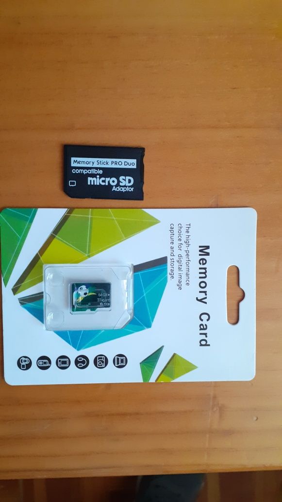 Adaptador memory stick pro duo + Micro sd 64GB