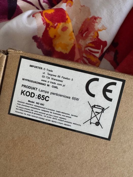 Lampa pierścieniowa 65W