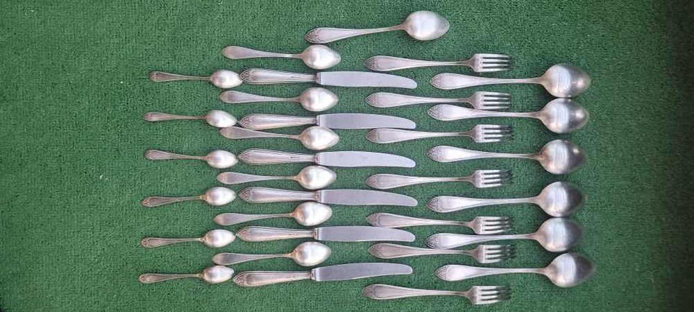 sztućce duży komplet (32szt.) Hefra posrebrzane