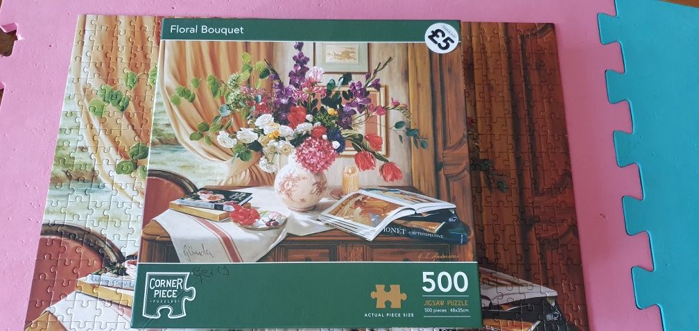 Puzzle Corner Piece 500, Floral Bouquet