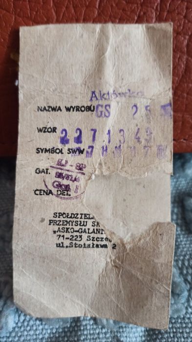 Stara aktówka skórzana ASKO-Szcxecin