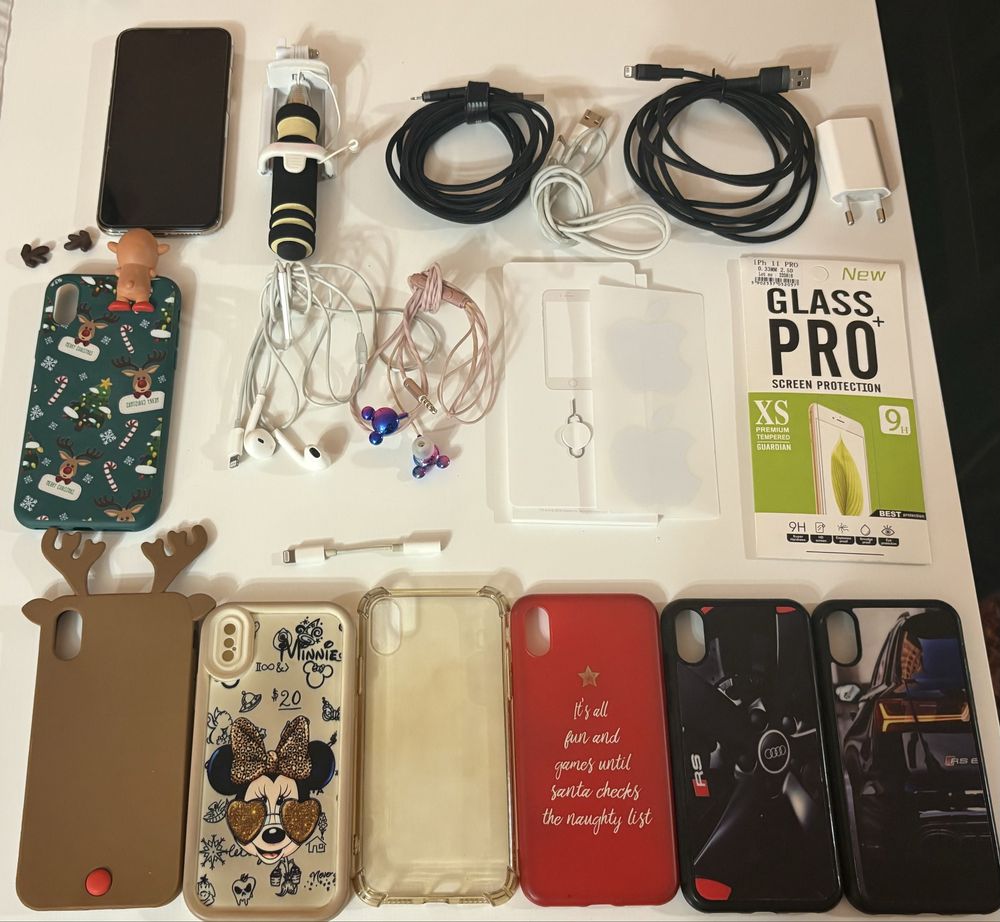 Iphone XS 512 GB Srebny + akcesoria