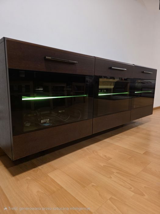 Meble do salonu ciemny brąz