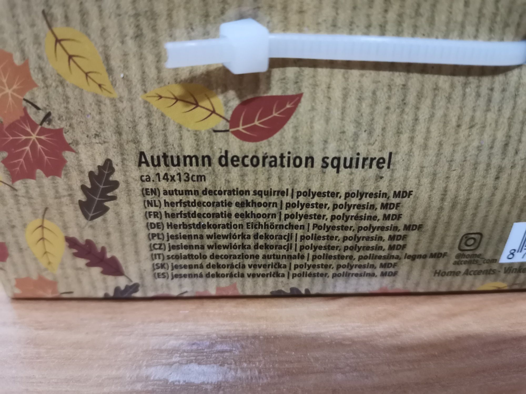 Ozdoba jesienna ceramiczna wiewiórka + drzewko jesienne drewniane