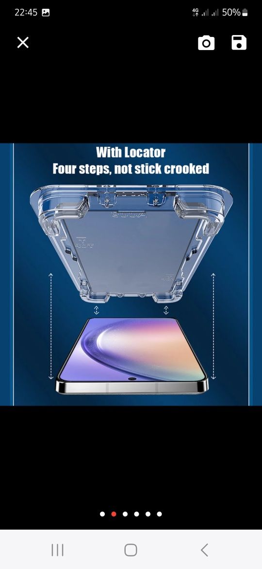 Защитное закалённое стекло Samsung A54 с установочной рамкой