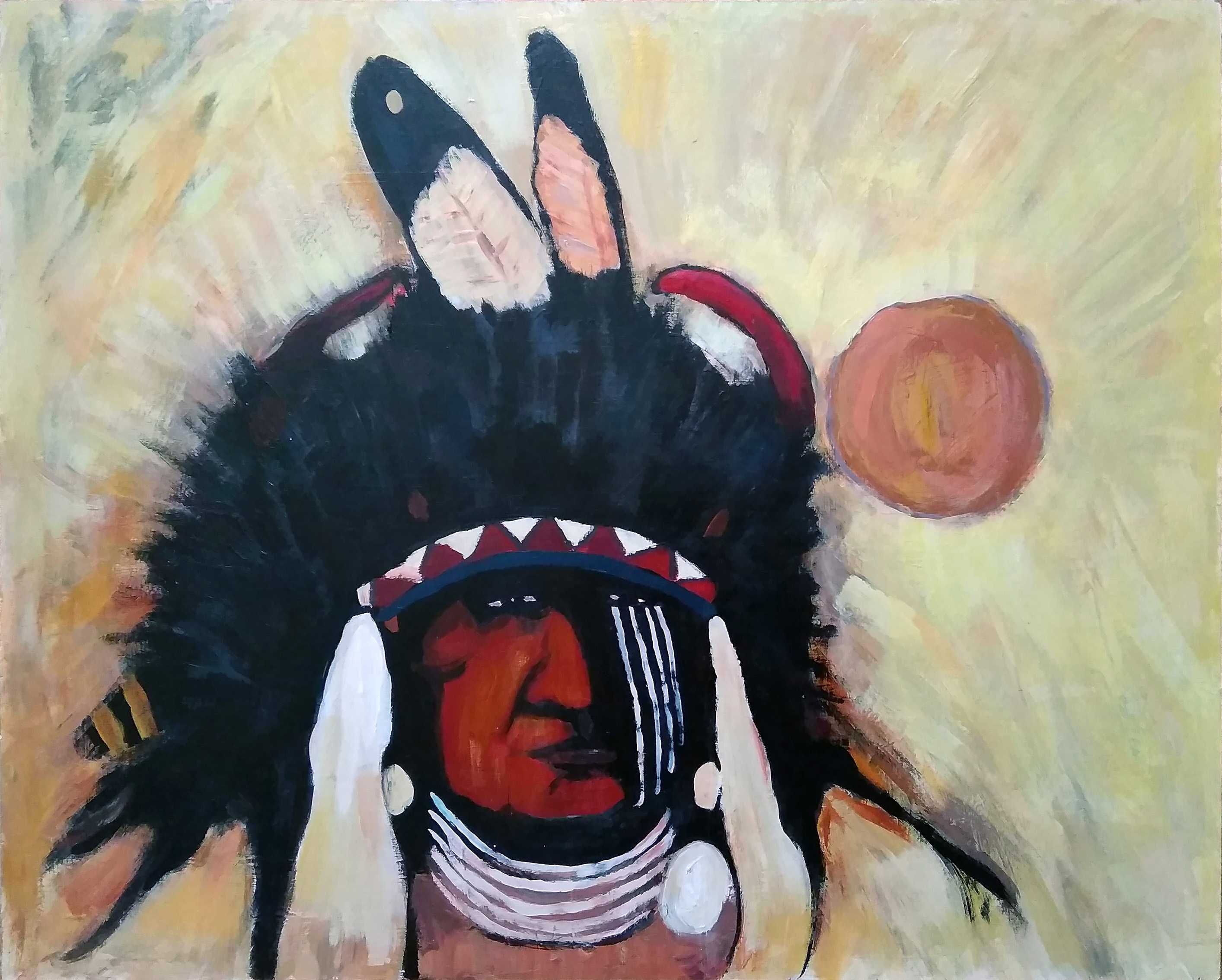 Obraz "Indianin" akryl na płycie