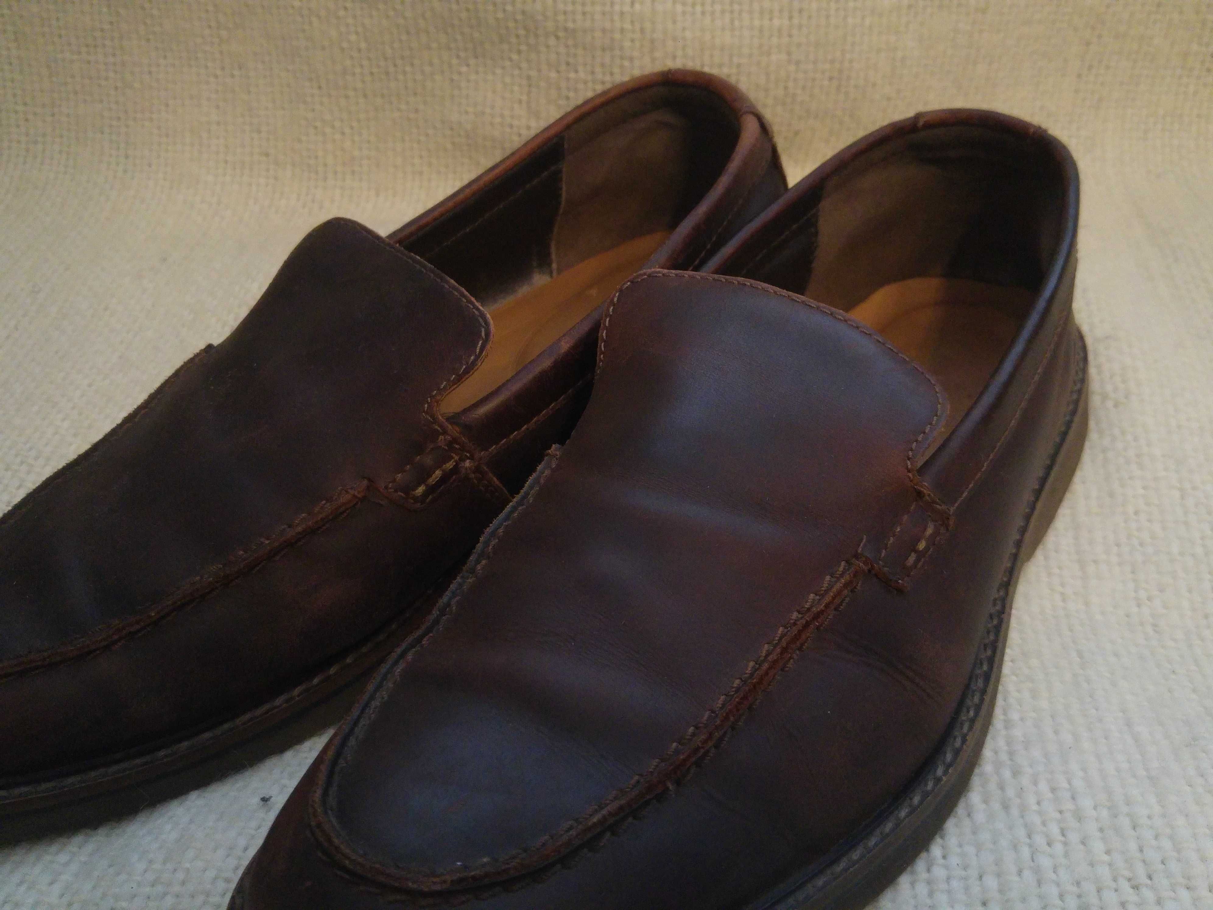 Półbuty, mokasyny skórzane męskie Clarks