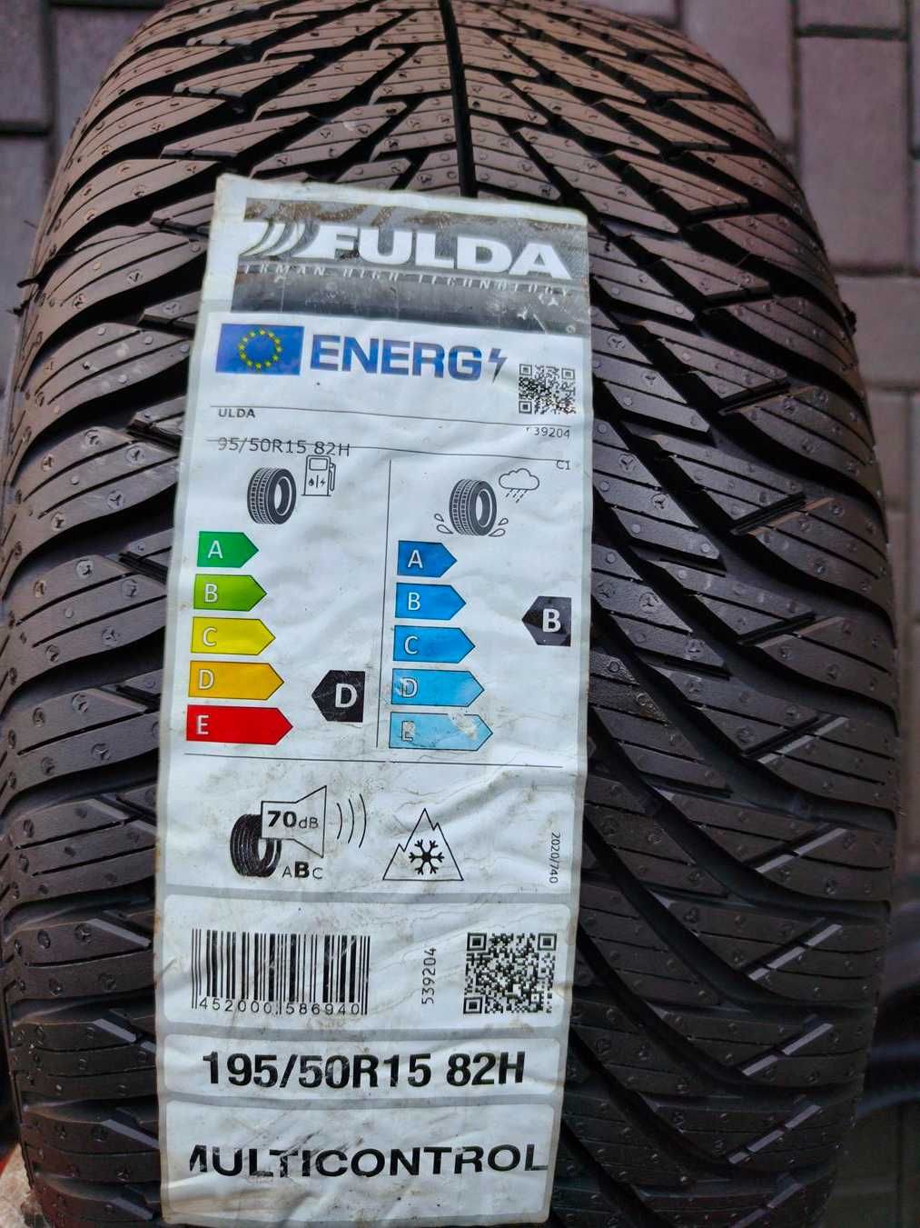 195/50 82H R15 FULDA Multicontrol 8mm 2022r Całoroczne Opony 4szt NOWE