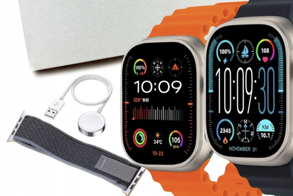 Smartwatch Hk10 Ultra 3 5Gen, Pełny Komplet +Gratisy