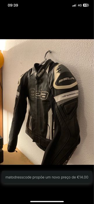 Casaco mota BELA pele