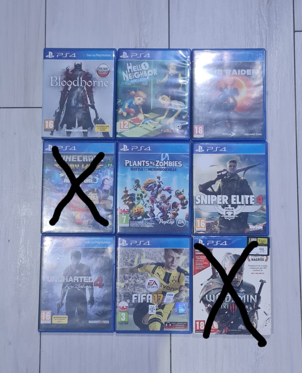 GRY PS4 wiedzmin3 uncharted4 tombraider