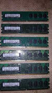 6 X Memória Samsung 512MB (1R&8 PC2-5300U-555-12-ZZ)
