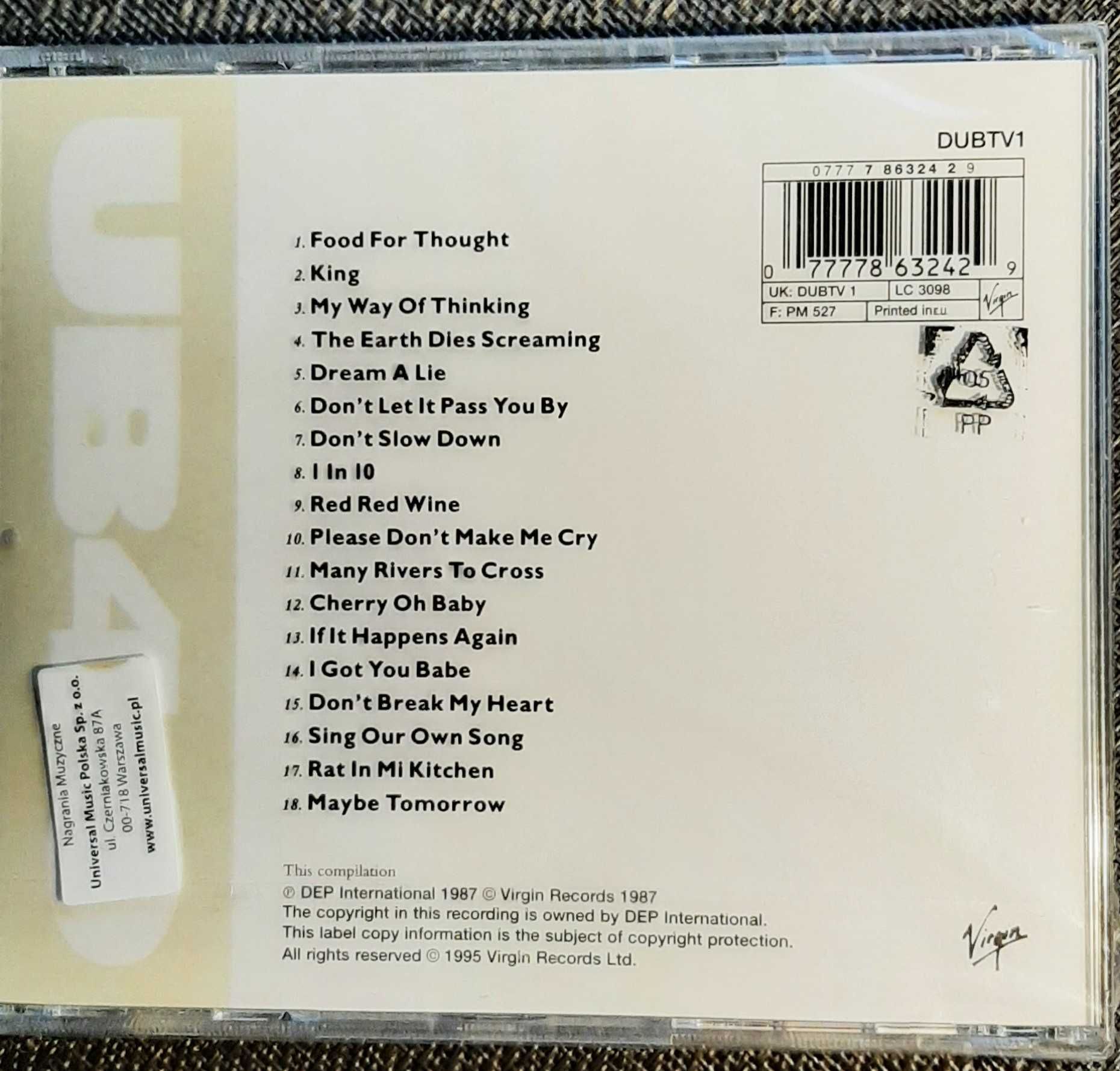 Polecam Wspaniały Album CD - UB40 The Best of Volume One - CD