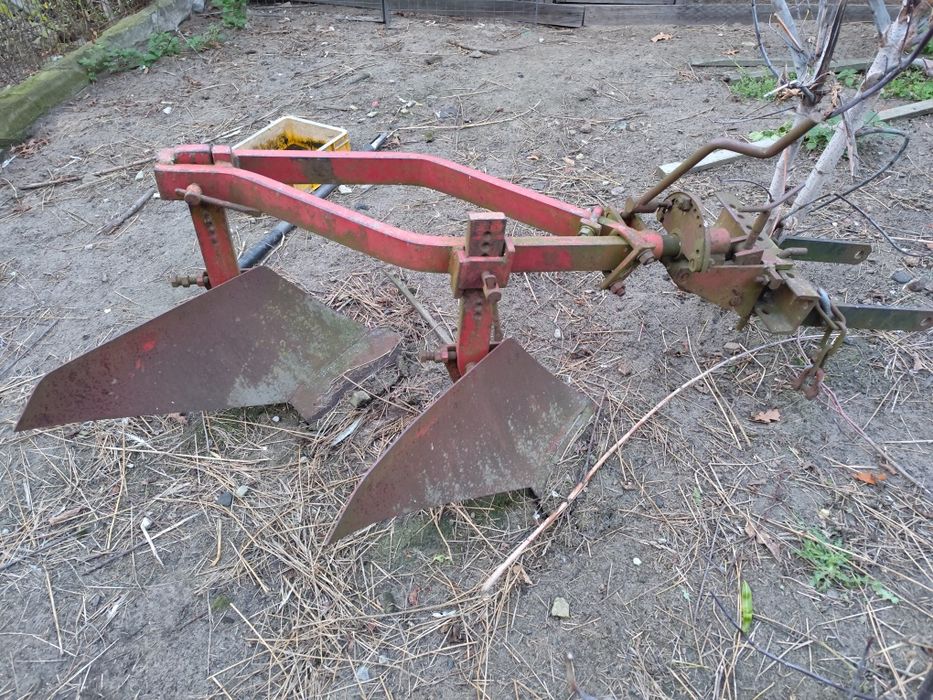 Pług dwuskibowy do mini traktorka