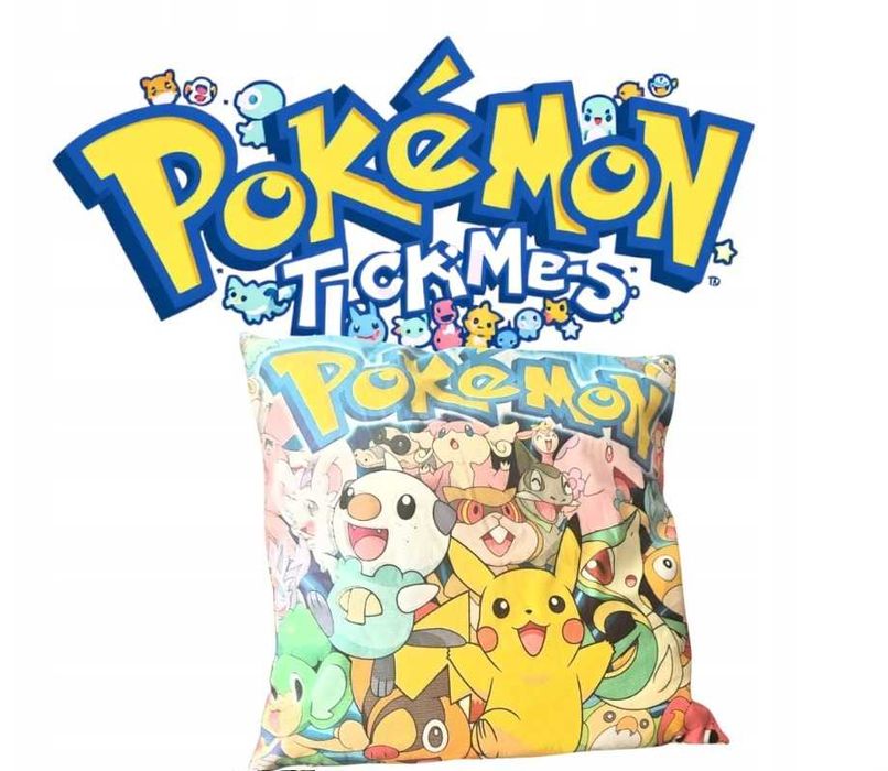 Poduszka dziecięca dwustronna Pikachu Pokemon dekoracyjna 40x40