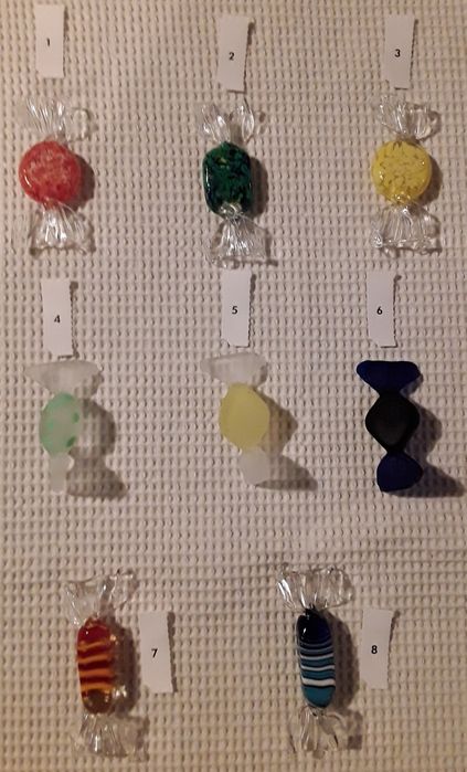 Doces/Rebuçados de vidro de Murano (Itália)