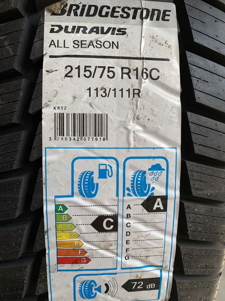 (12шт) нові 215/75R16C Bridgestone DURAVIS ALL SEASON 113R  всесезонні