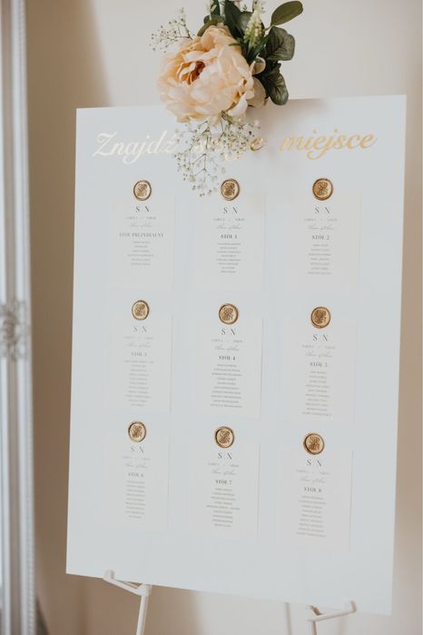 Tablica wesele znajdź swoje miejsce ślub pleksa