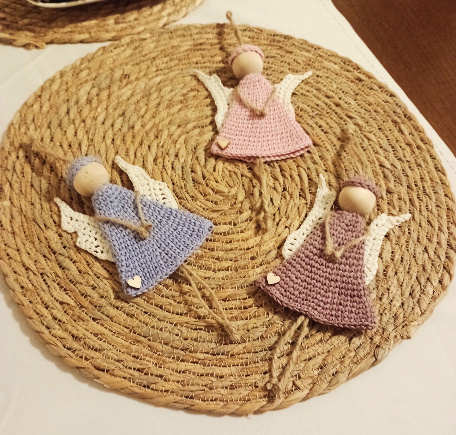 Aniołek na szydełku handmade