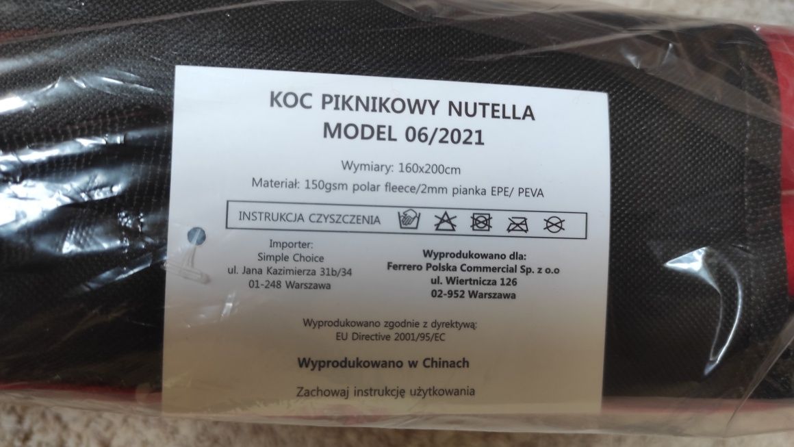 Koc piknikowy Nutella