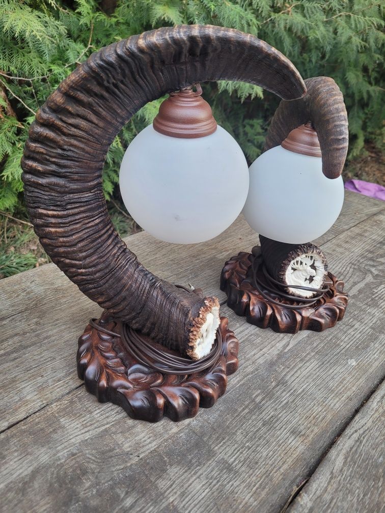 Lampka nocna lampa żyrandol muflon ŁOŚ moose poroze jelenia