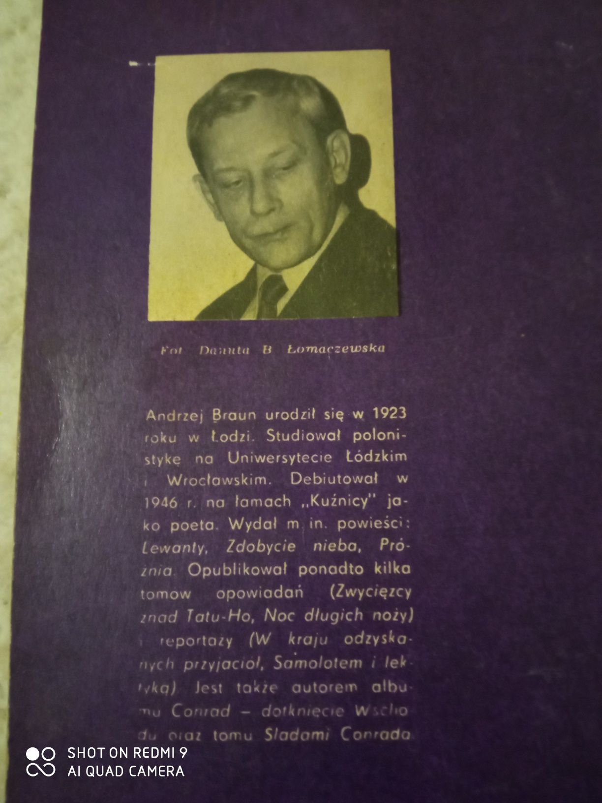 Próba ognia i wody. Andrzej Braun