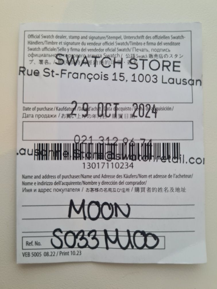 Продам часы Omega Swatch Moonwatch Mission to the Moon