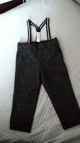 Nowe spodnie na szelki Lupilu 92cm przyjemny w dotyku materiał