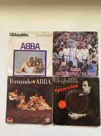 Discos de vinil singles Abba e Billy Joel