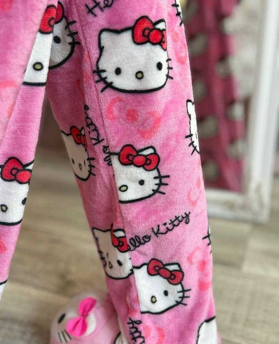 штани hello kitty плюшеві штани штаны хелоу китти брюки пижама плюшева