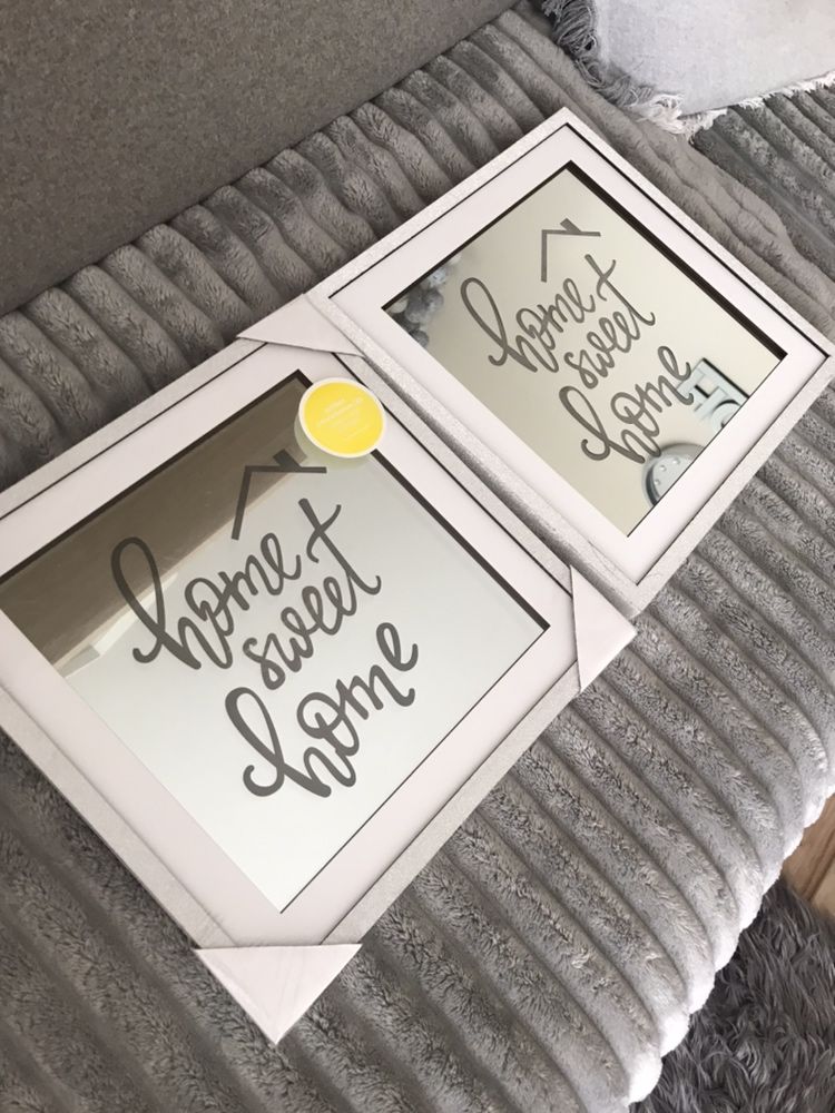 Dwa NOWE obrazki podświetlane lustrzane z Home&You - okazja, tanio!!