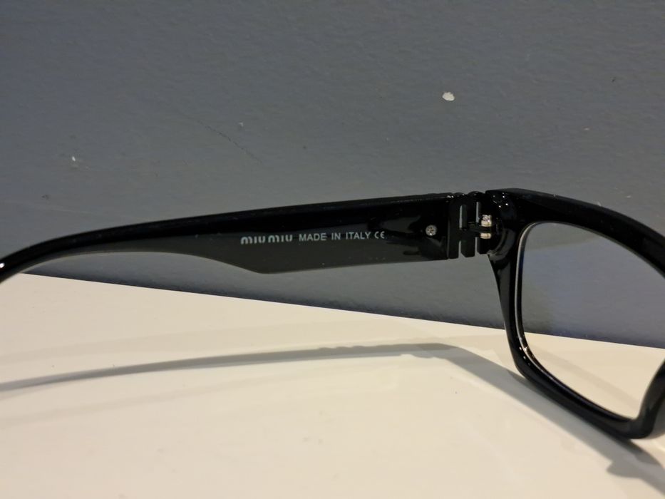 MIU MIU czarne nowe damskie okulary zerówki oprawki korekcyjne