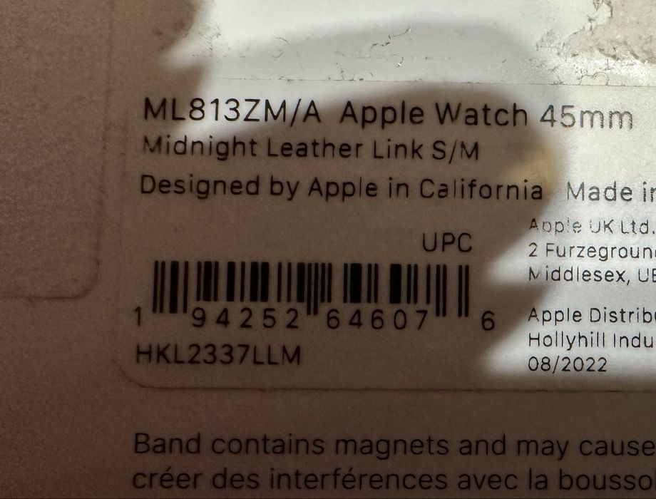 Oryginalny pasek skórzany do Apple Watch - kolor północy (midnight)