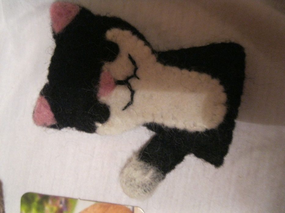 игрушка коты кошки кукольный театр валяние шерсть палец 5шт handmade