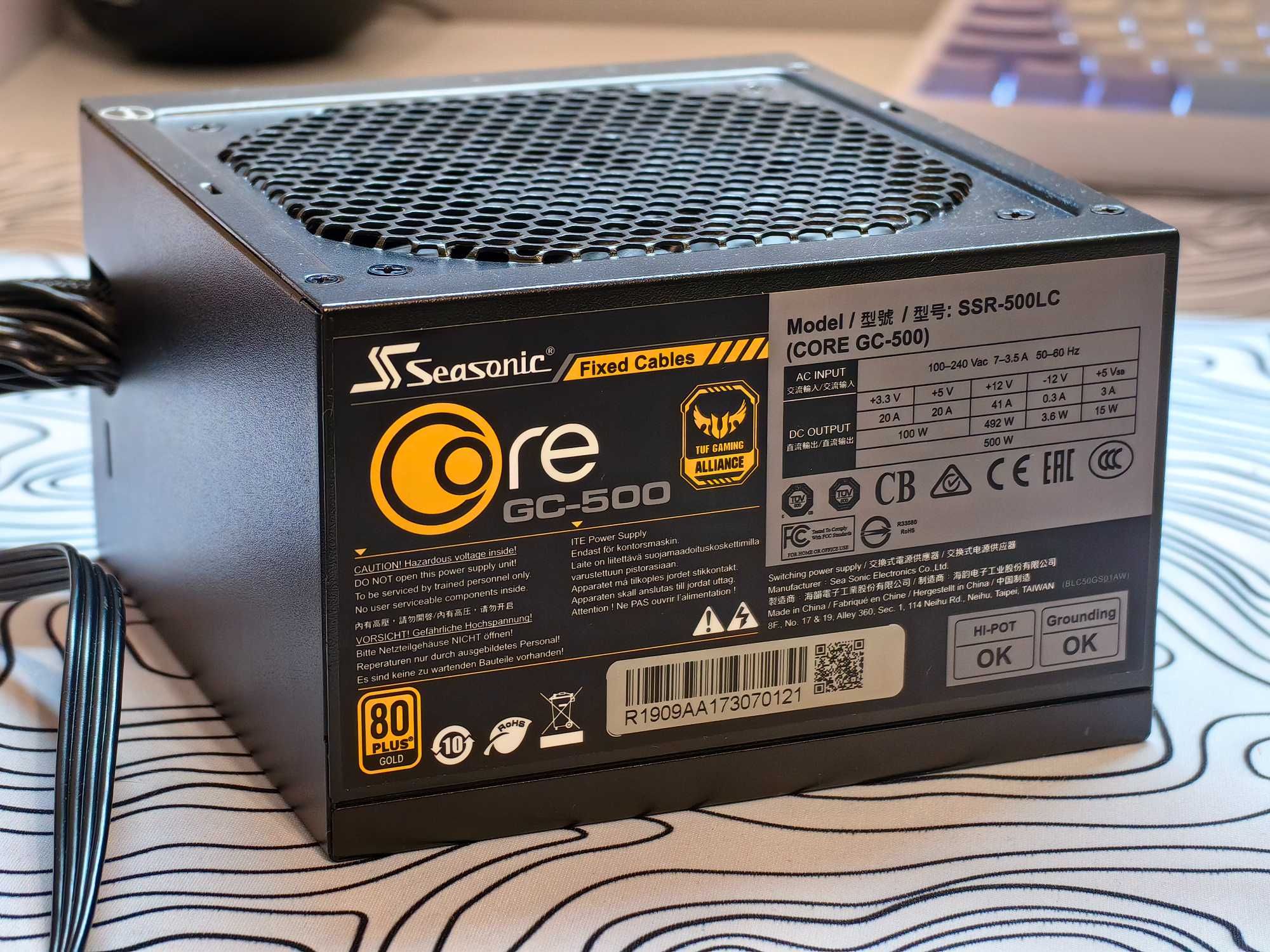 Zasilacz Seasonic Core GC-500 80 Plus Gold 500w na gwarancji