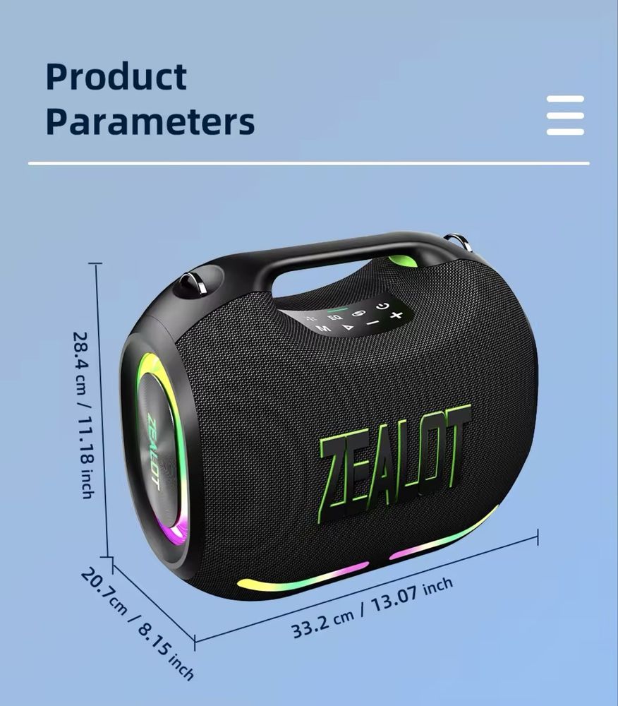 ZEALOT ZE01 120W портативна акустика Bluetooth колонка