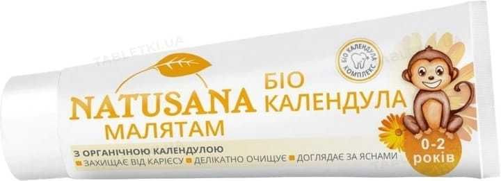 Дитяча зубна паста natusana з календулою для дітей віком 0-2 роки