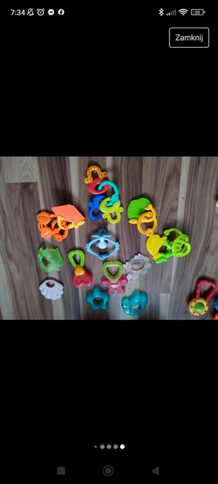 Zestaw zabawek dla niemowlaka grzechotki,gryzaki