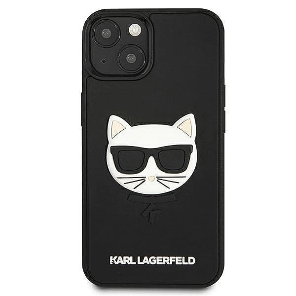 Etui Karl Lagerfeld 3D Rubber Choupette na iPhone 13 mini - czarne