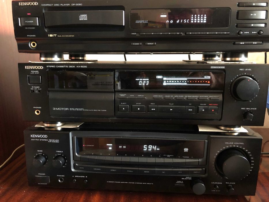 Kenwood Стійка AM/FM Ресивер KR-A 5060, касетна дека KX5030, CD DP3060