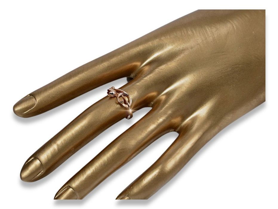 Radziecki 14k 585 złoty pierścionek z różowego złota vrn145 16/7,5