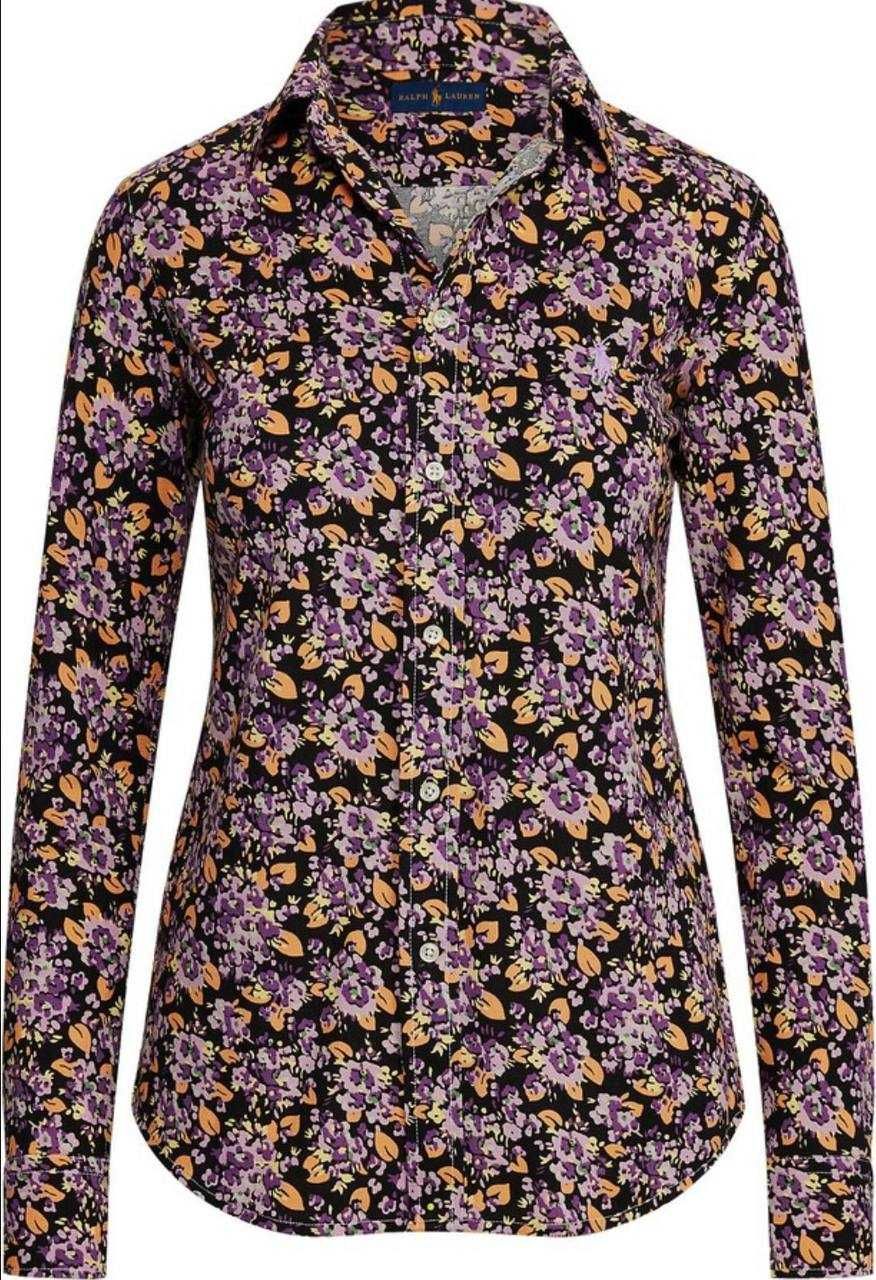 С Жіноча сорочка Ralph Lauren knit oxford  рубашка в цветы оригинал