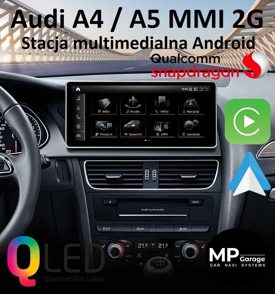 Stacja Multimedialna Audi A4/A5 MMI 2G CarPlay/AA Snapdragon Montaż