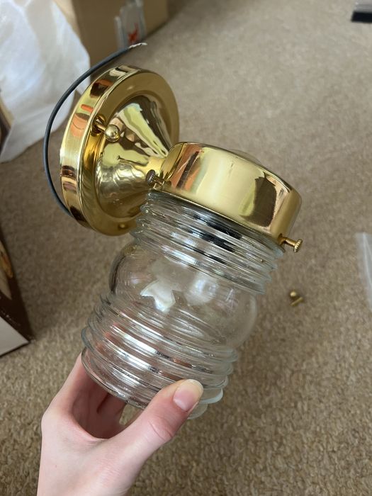 Złoty kinkiet na podworko/zewnetrzny outdoor Lighting