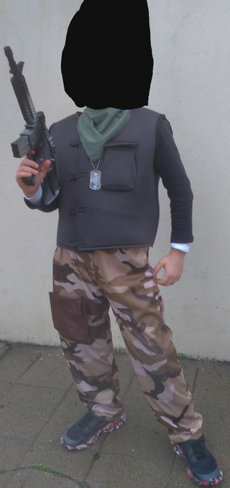 Fato Carnaval Soldado Combate Tropa