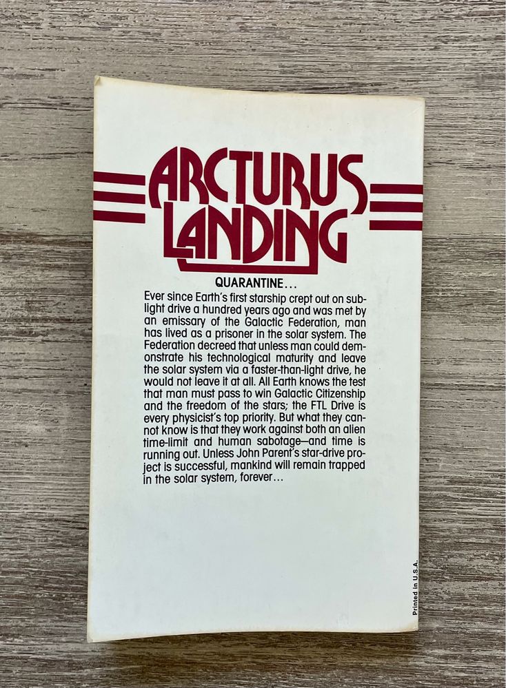 Livro: "Arcturus Landing", de Gordon R. Dickson