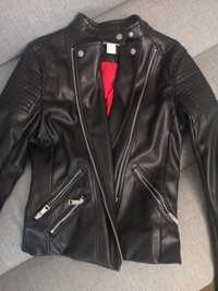 Nowa kurtka skórzana H&M ramoneska jesienna biker 34 xs motocyklowa