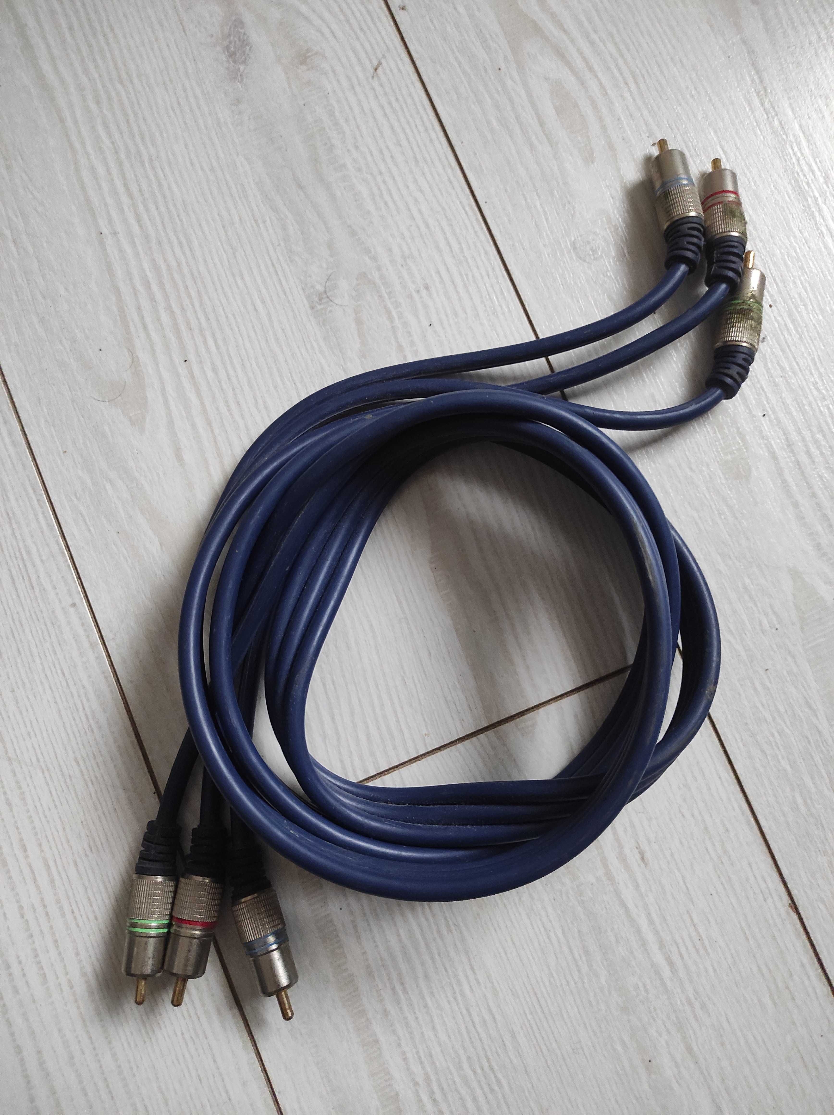 Kabel Component  3x RCA - 3x RCA sprawny audio wzmacniacz