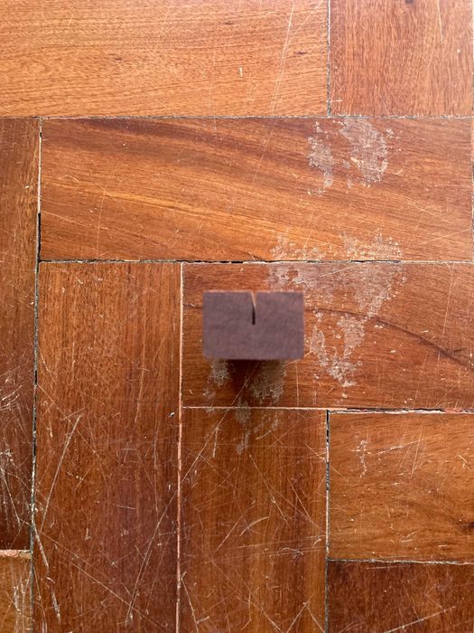 10 Suportes Marcadores de Mesa Madeira Castanho Escuro