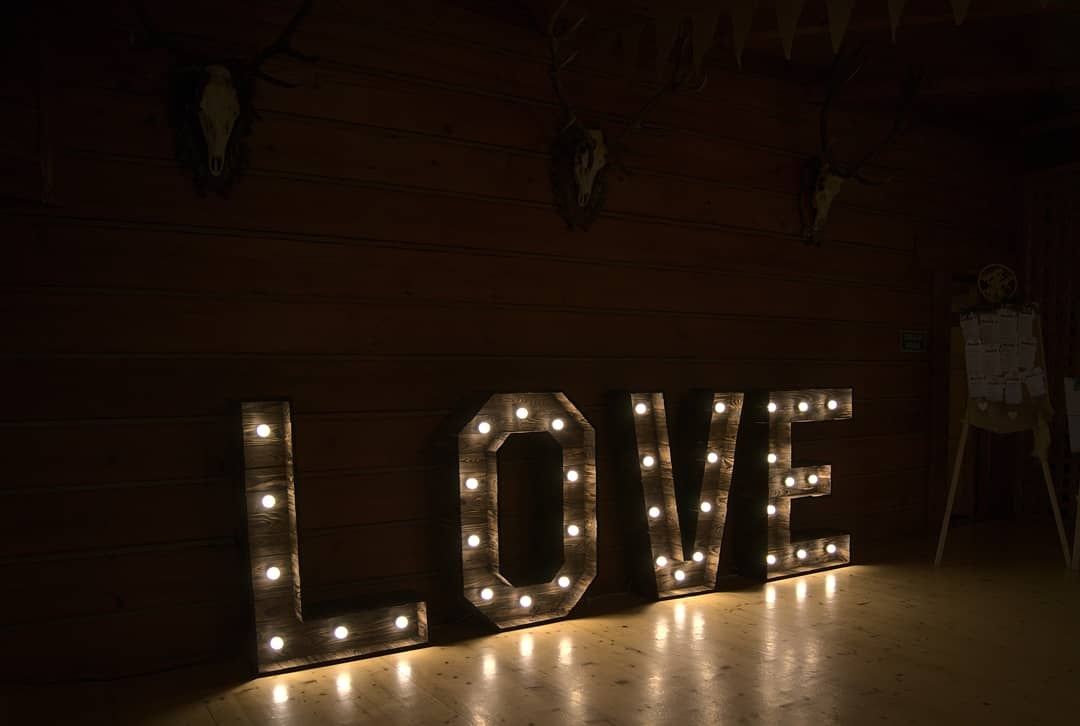 Wynajem LOVE rustrykalny! 120cm! Drzewo! Lampy LED